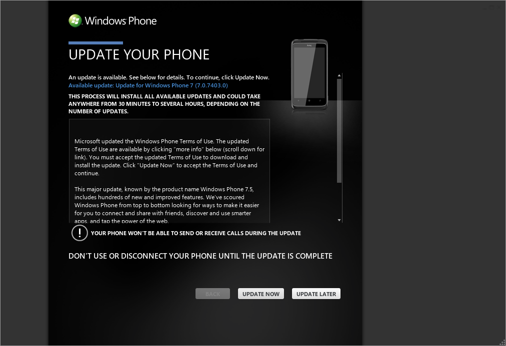 WP7UpdateAvailable7403Install