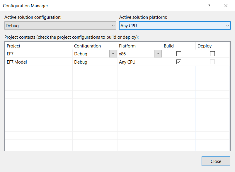 ef core migrations commands