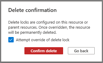 Blob container lock override